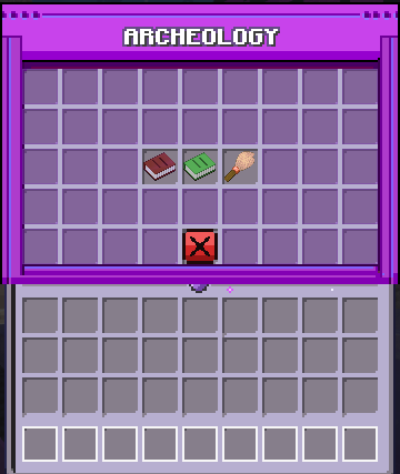 Archeology main menu