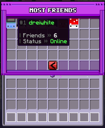 Most friends leaderboard