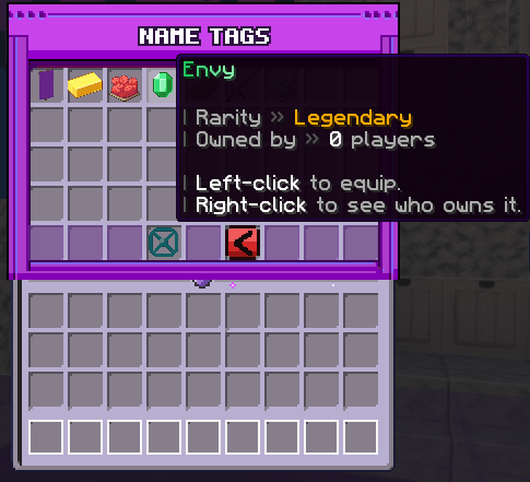 Name Tags menu