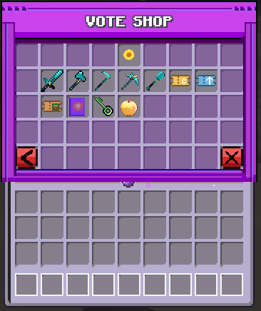 Vote shop menu